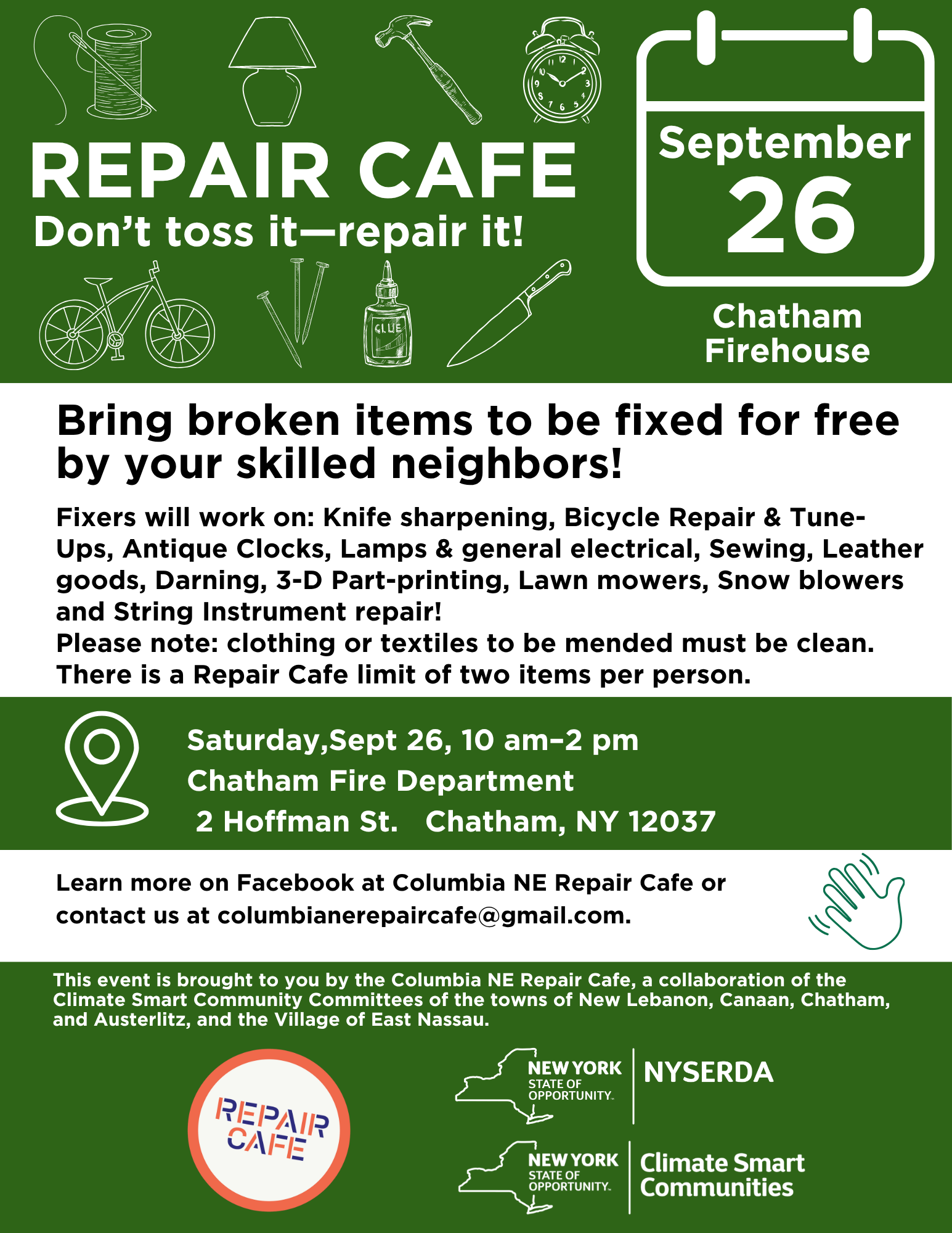 Chatham Repair Cafe Flier